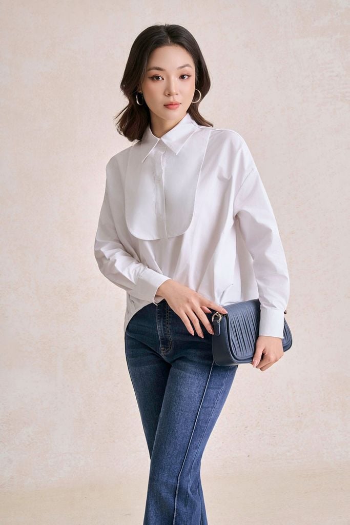 FAS34164 - tylekeo8888 công sở vải thô kate dáng đuôi tôm cổ đức đáp ngực tạo kiểu - tỷ lệ kèo 8899