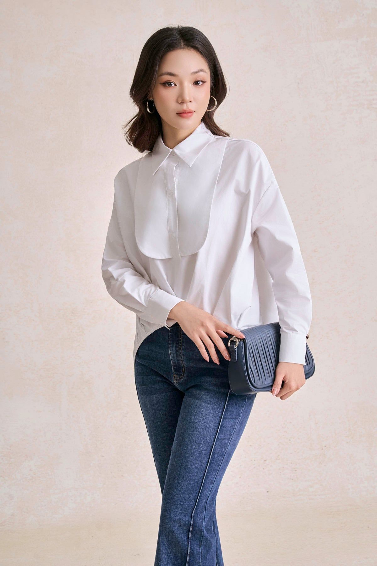 FAS34164 - tylekeo8888 công sở vải thô kate dáng đuôi tôm cổ đức đáp ngực tạo kiểu - tỷ lệ kèo 8899