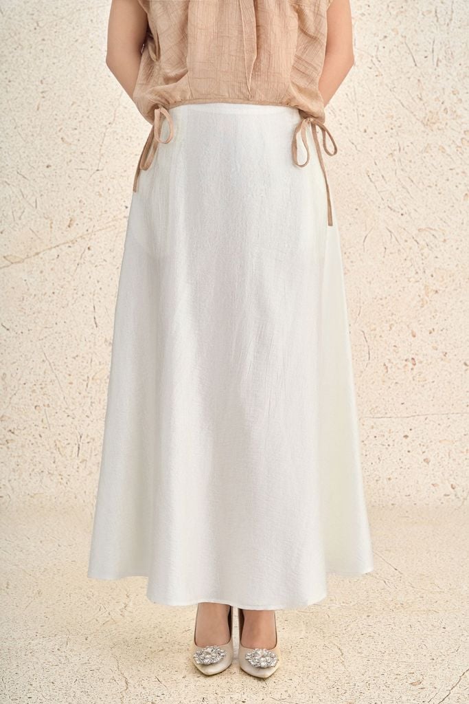 BJD13656 - Chân váy dài dạo phố vải tơ dáng chữ A thời trang khoá thân sau - PANTIO