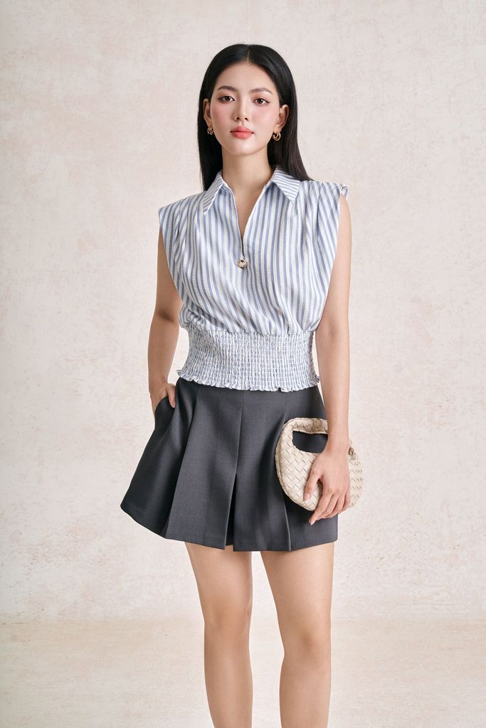 FQN3419 -tylekeo8888 dạo phố vải thô dáng A thân quần phối ly giả váy thời trang - tỷ lệ kèo 8899