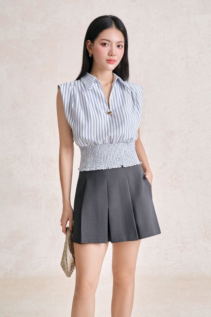 FQN3419 -tylekeo8888 dạo phố vải thô dáng A thân quần phối ly giả váy thời trang - tỷ lệ kèo 8899