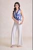 FAS34199 - tylekeo8888 kiểu dạo phố vải thô đũi dáng ngắn cổ xẻ V thân áo hoạ tiết thời trang gấu áo bo chun - tỷ lệ kèo 8899