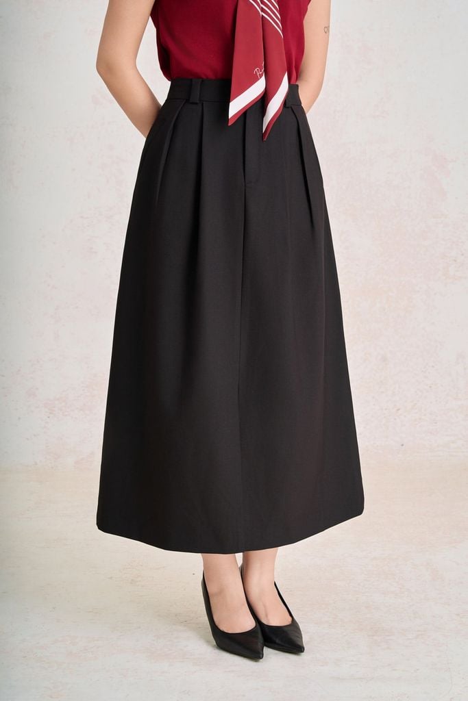 FAS34221 - Áo sơ mi vải thun cotton dáng suông cổ xẻ V phối vạt thắt tạo kiểu - PANTIO