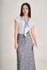 FAS34221 - Áo sơ mi vải thun cotton dáng suông cổ xẻ V phối vạt thắt tạo kiểu - PANTIO