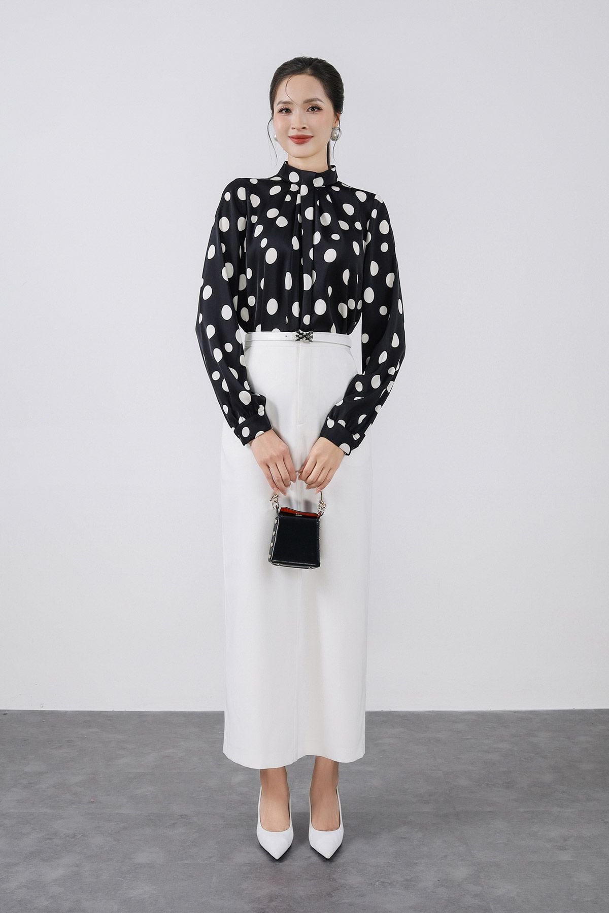 BJD13293 - Chân váy dài công sở vải thô nhung dáng suông hai lớp bên hông có túi khoá thân sau - PANTIO