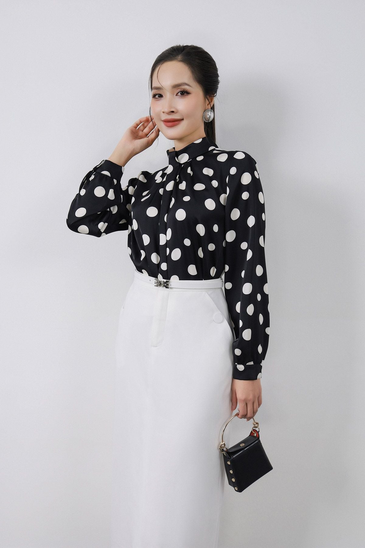 BJD13293 - Chân váy dài công sở vải thô nhung dáng suông hai lớp bên hông có túi khoá thân sau - PANTIO