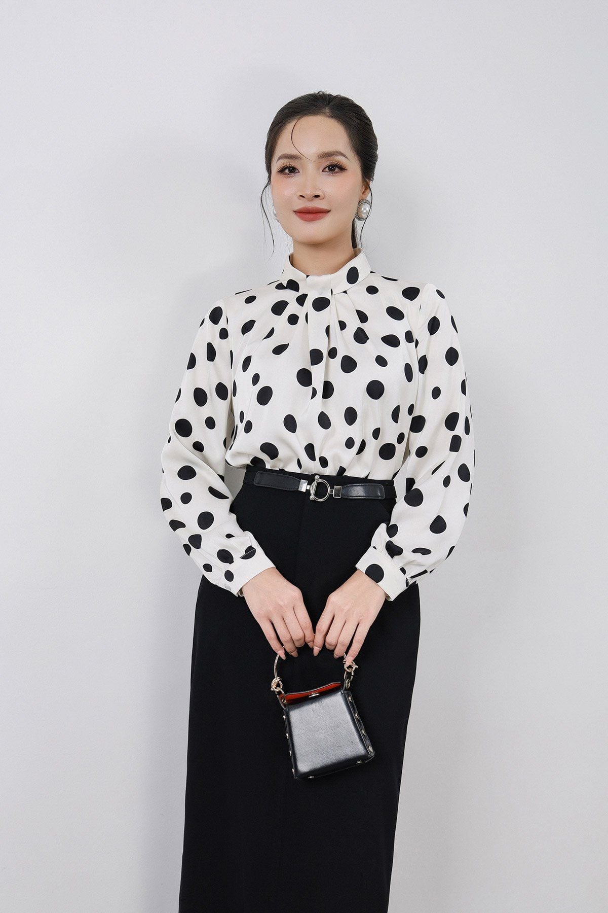 BJD13293 - Chân váy dài công sở vải thô nhung dáng suông hai lớp bên hông có túi khoá thân sau - PANTIO