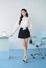 FAS54150 - tylekeo8888 công sở vải tơ dáng suông cổ kiểu thắt nơ tay dài phối măc sec thời trang - JAN.