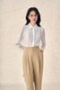 FQD51207 - Quần dài công sở vải thô dáng baggy thời trang ống quần phối ly byung tạo kiểu khóa thân trước - PANTIO