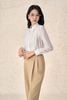 FQD51207 - Quần dài công sở vải thô dáng baggy thời trang ống quần phối ly byung tạo kiểu khóa thân trước - PANTIO