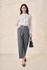 FQD71211 - Quần dài công sở vải thô dáng baggy bên hông phối ly bung tạo kiểu khoá thân trước đính khuy kim loại thời trang - PANTIO