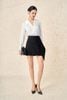 FJN9732 - Chân váy ngắn dạo phố vải thô dáng chữ A thân váy phối vạy lệch thời trang khoá thân sau - PANTIO