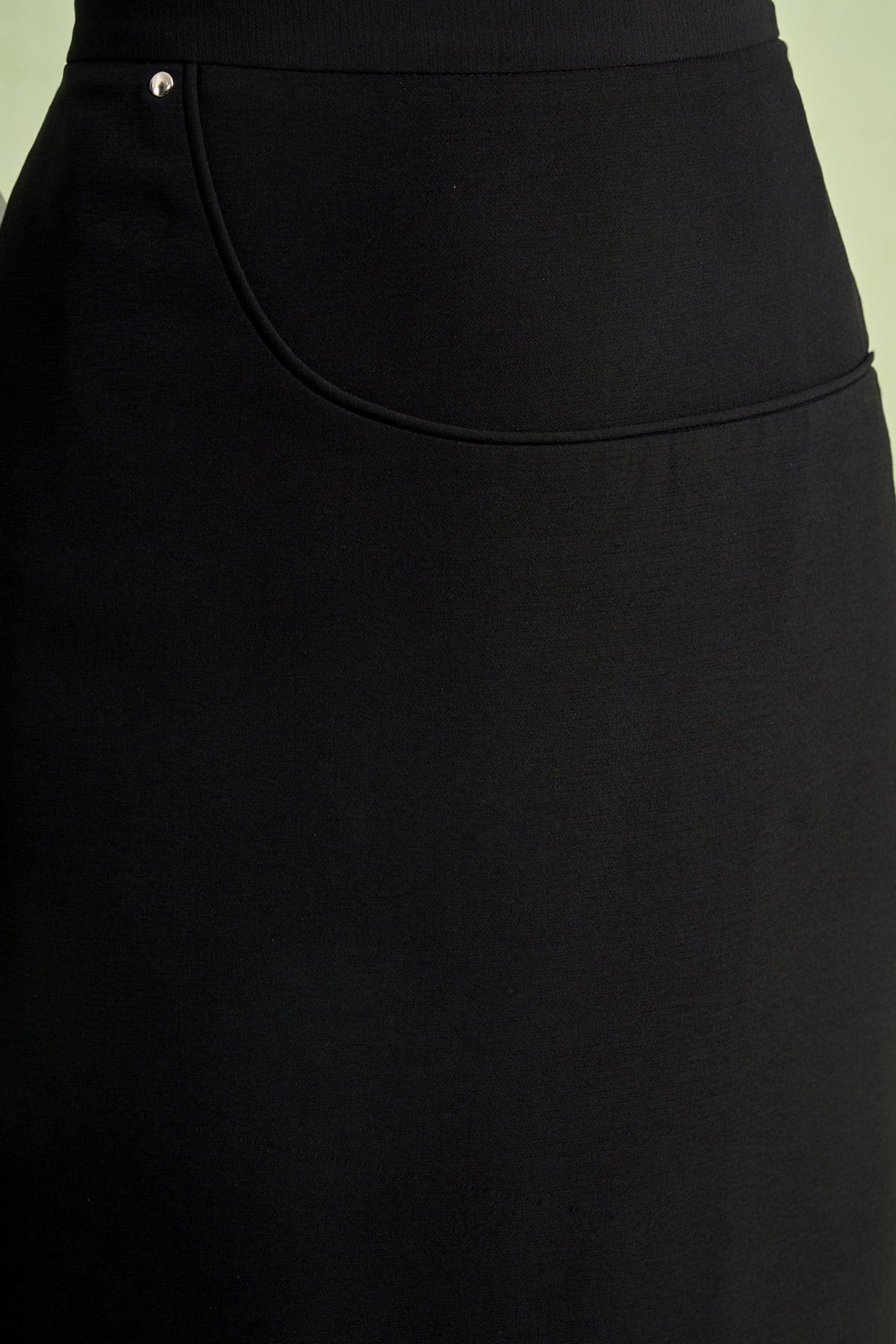 BJD73575 - Chân váy dài vải phi cát dáng suông cạp cao xẻ tà sau - PANTIO