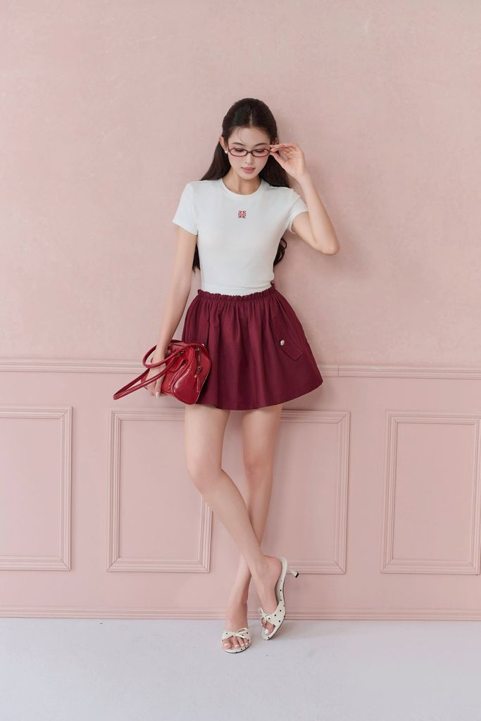 FAT3495 - tylekeo88 tv cotton cao cấp dáng ôm cổ tròn ngực áo hoạ tiết thời trang - JAN.