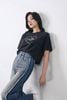 FQB202 - Quần jean dạo phố vải denim dáng suông ống rộng phối đường gân thời trang khoá thân trước - PANTIO