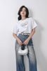 FQB203 - Quần jean dạo phố vải denim dáng suông ống rộng lên gấu tạo kiểu khóa thân trước - PANTIO