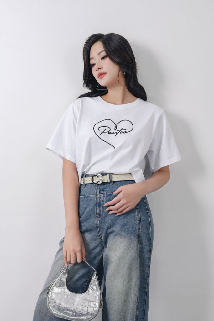 FQB203 - Quần jean dạo phố vải denim dáng suông ống rộng lên gấu tạo kiểu khóa thân trước - PANTIO