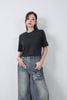 FAT3533 - Áo thun cao cấp vải cotton dáng croptop cổ tròn thân áo phối đường viền thời trang - PANTIO