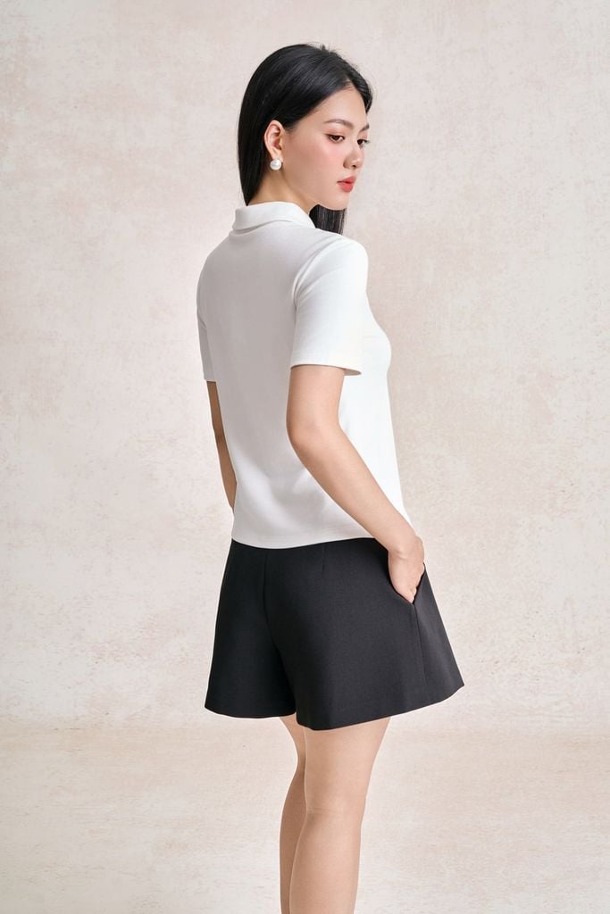 FAT3659 - tylekeo88 tv dệt kim vải len dáng ôm cổ đức phối khuy đá tạo kiểu - tỷ lệ kèo 8899