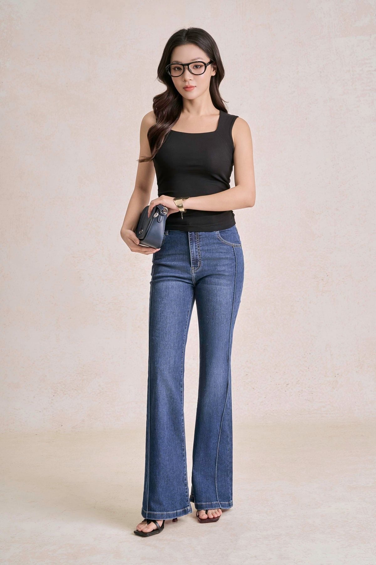 FAT3677 - Áo dệt kim vải thun cotton dáng ôm cổ tròn eo nhún tạo kiểu - PANTIO