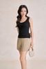FAT3677 - Áo dệt kim vải thun cotton dáng ôm cổ tròn eo nhún tạo kiểu - PANTIO
