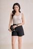 FAT3677 - Áo dệt kim vải thun cotton dáng ôm cổ tròn eo nhún tạo kiểu - PANTIO