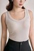 FAT3677 - Áo dệt kim vải thun cotton dáng ôm cổ tròn eo nhún tạo kiểu - PANTIO