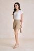 FQN5358 - Quần short dạo phố vải kaki eo đáp cạp bản to khoá thân sau - PANTIO