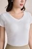 FAT3715 - Áo dệt kim vải thun cotton dáng ôm cổ tròn tay cộc thời trang - PANTIO