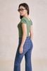FAT3715 - Áo dệt kim vải thun cotton dáng ôm cổ tròn tay cộc thời trang - PANTIO