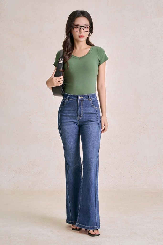 FAT3715 - Áo dệt kim vải thun cotton dáng ôm cổ tròn tay cộc thời trang - PANTIO