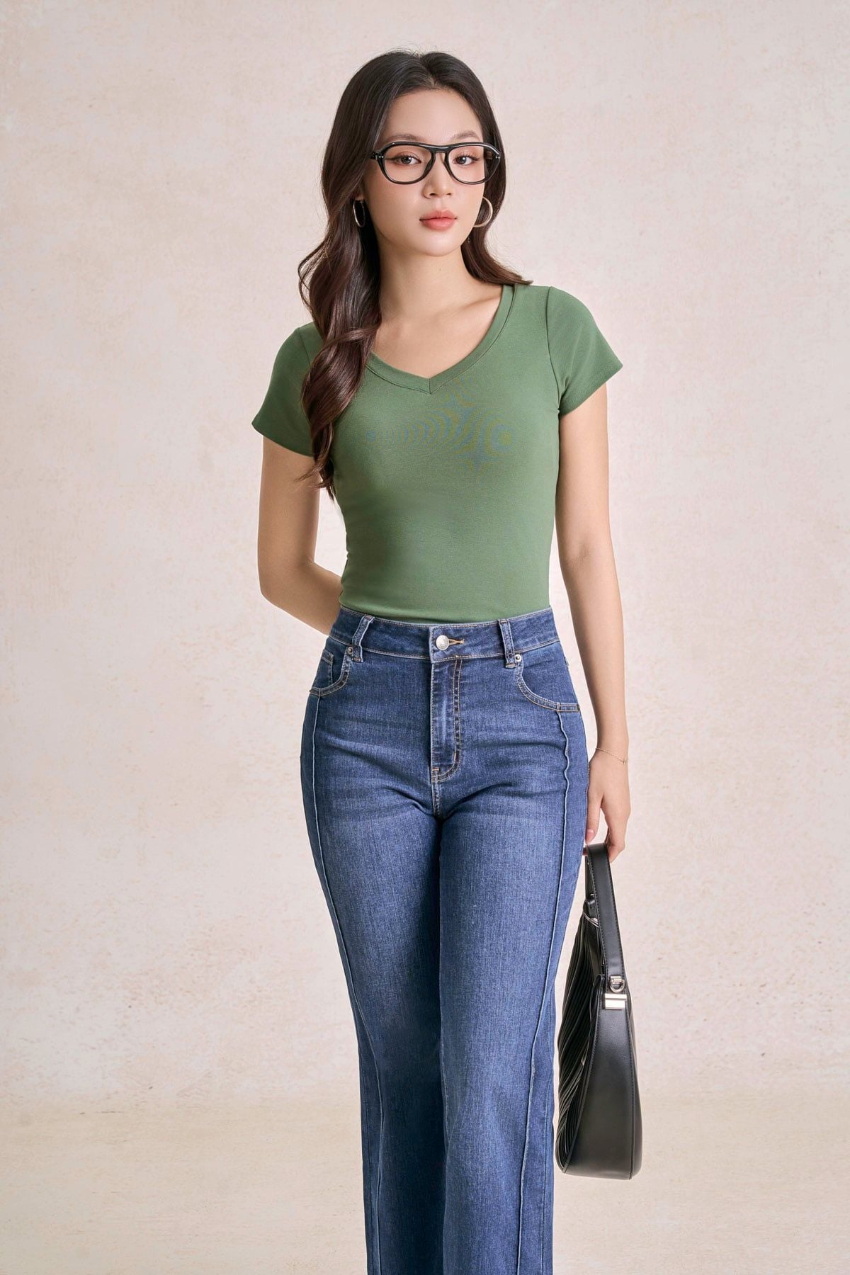 FAT3715 - Áo dệt kim vải thun cotton dáng ôm cổ tròn tay cộc thời trang - PANTIO