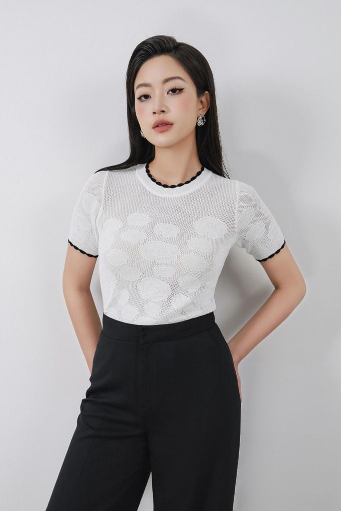 FQD51172 - Quần dài công sở vải tuytsi dáng suông ống đứng thời trang khoá thân trước - PANTIO