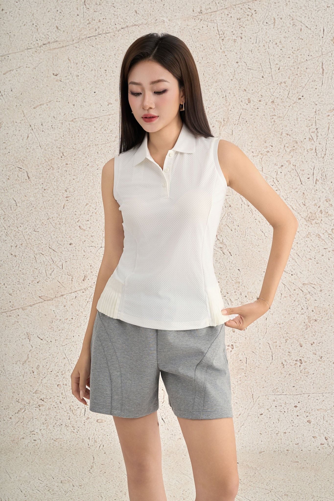 FQN9396 - Quần short vải cotton dáng suông cạp chun có túi thời trang - PANTIO