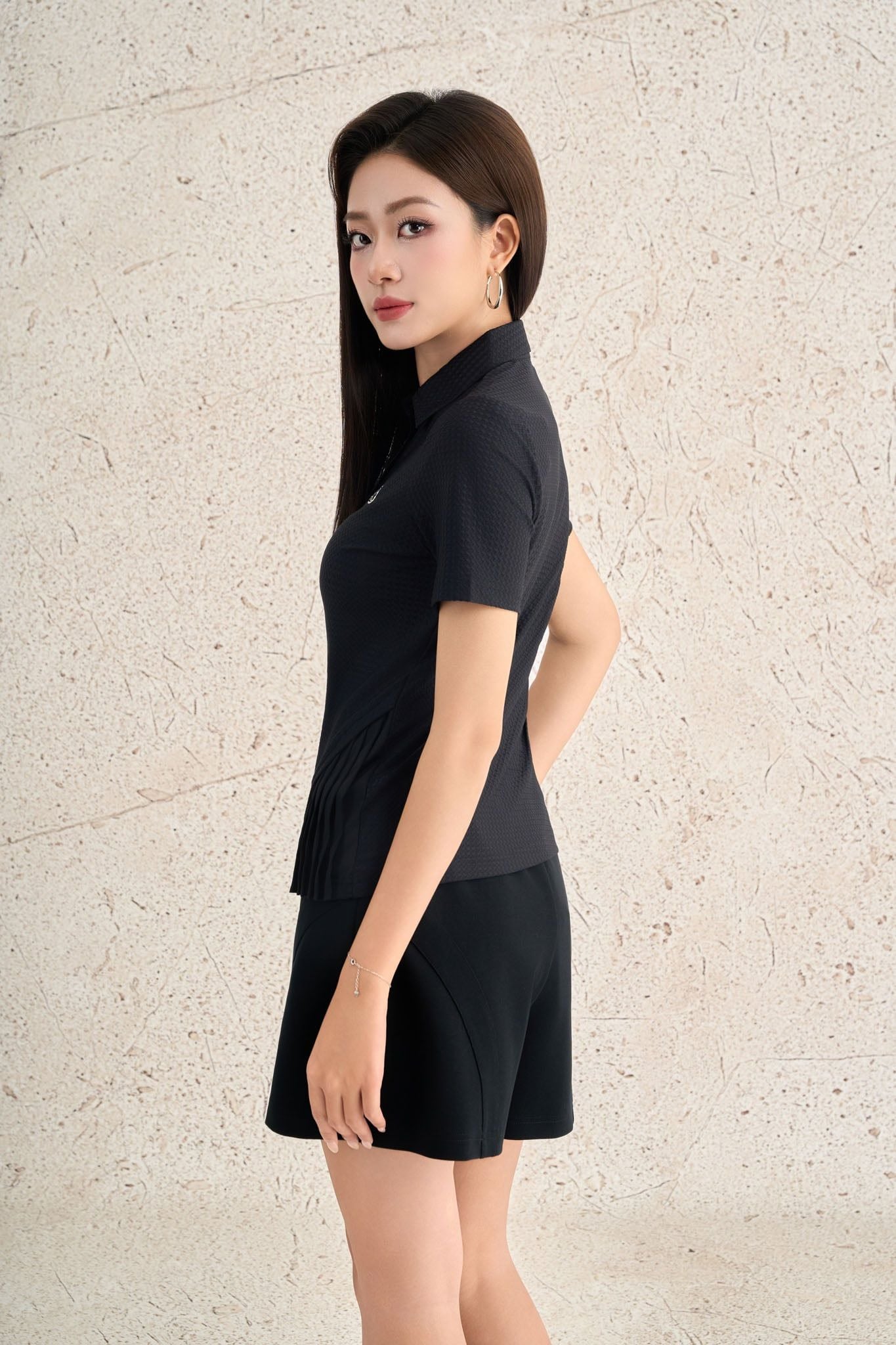 FQN9396 - Quần short vải cotton dáng suông cạp chun có túi thời trang - PANTIO