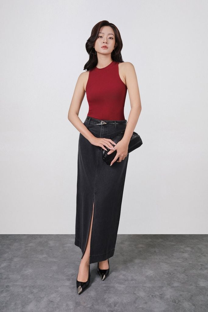 FAT5600 - Áo thun dệt kim cao cấp vải len dáng ôm cổ tròn không tay thời trang - PANTIO