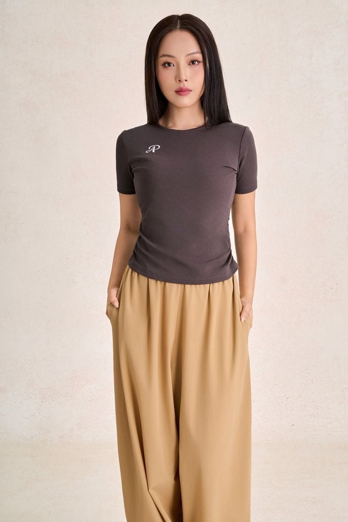 FQD51232 - Quần dài dạo phố vải gió dáng bomber ống rộng cạp chun thời trang - PANTIO