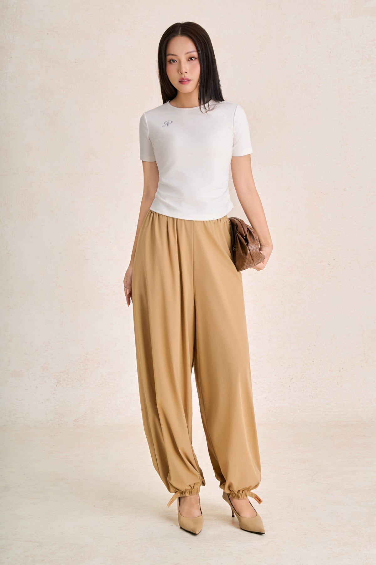 FQD51232 - Quần dài dạo phố vải gió dáng bomber ống rộng cạp chun thời trang - PANTIO