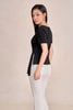 FAT7517 - tylekeo88 tv vải cotton dáng peplum cổ thuyền tay ngắn bên hông phối vạt lệch tạo kiểu - tỷ lệ kèo 8899