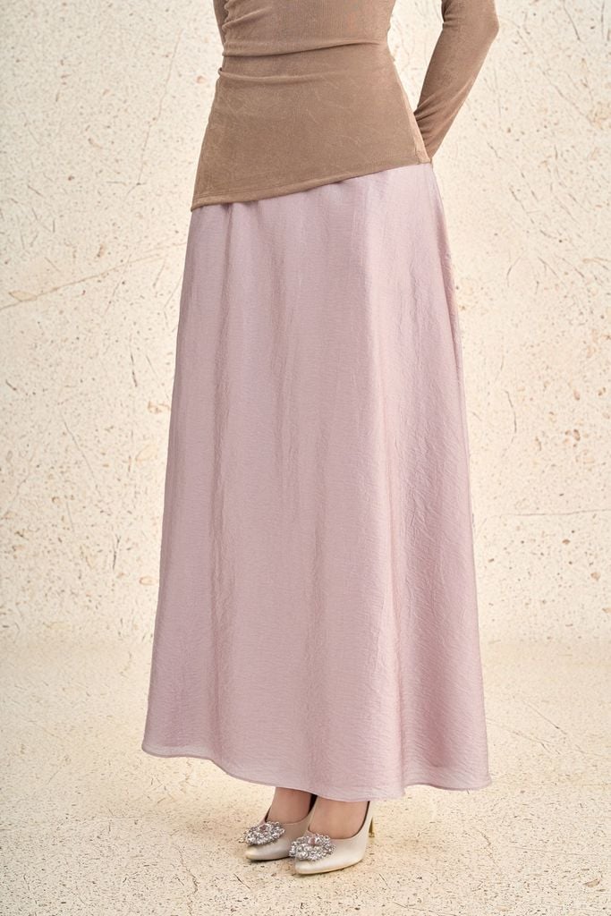 BJD13656 - Chân váy dài dạo phố vải tơ dáng chữ A thời trang khoá thân sau - PANTIO