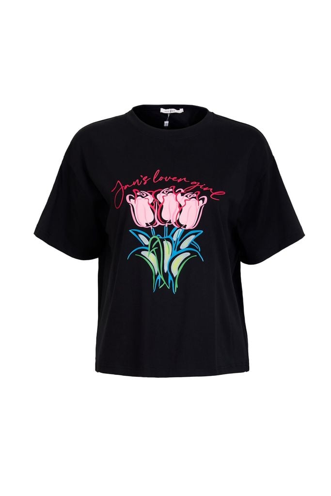 FAT7582 - Áo thun vải cotton dáng suông cổ tròn tay cộc thân áo in hoạ tiết thời trang - JAN.
