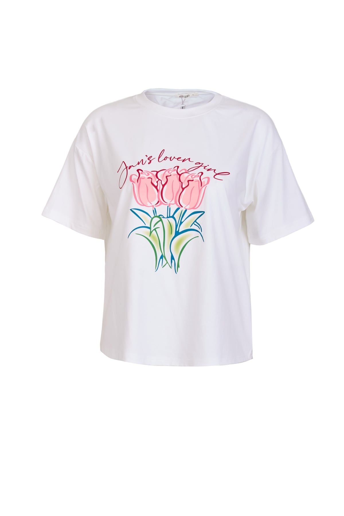 FAT7582 - Áo thun vải cotton dáng suông cổ tròn tay cộc thân áo in hoạ tiết thời trang - JAN.