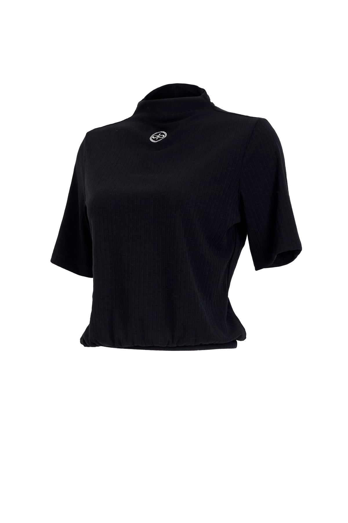 FAT7585- Áo thun dệt kim vải len dáng ôm cổ cao tay cộc gấu áo bo chun tạo kiểu - JAN.