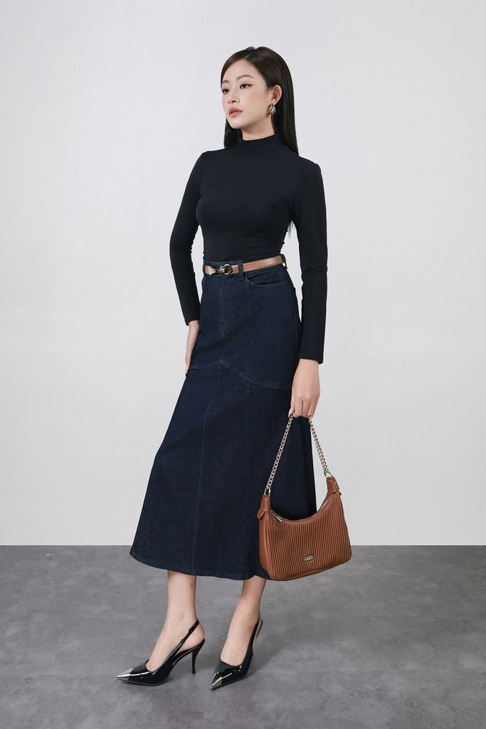 FAT7595 - Áo thun cao cấp vải cotton dáng ôm cổ cao tay dài thời trang - PANTIO