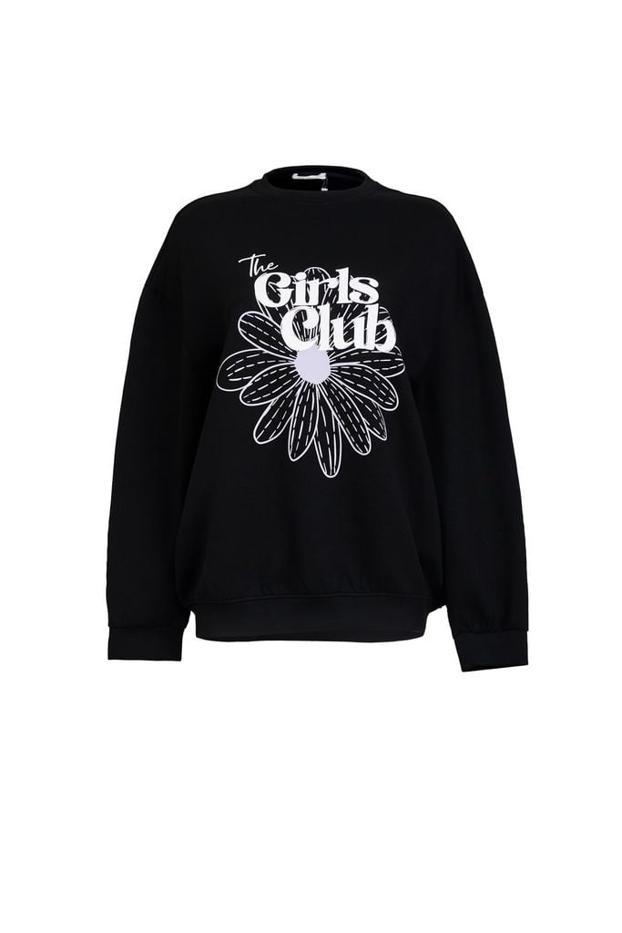 FAT9612 - Áo sweater vải cotton dáng suông cổ tròn tay rộng thân áo in hoạ tiết thời trang - JAN.
