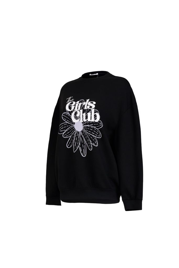 FAT9612 - Áo sweater vải cotton dáng suông cổ tròn tay rộng thân áo in hoạ tiết thời trang - JAN.