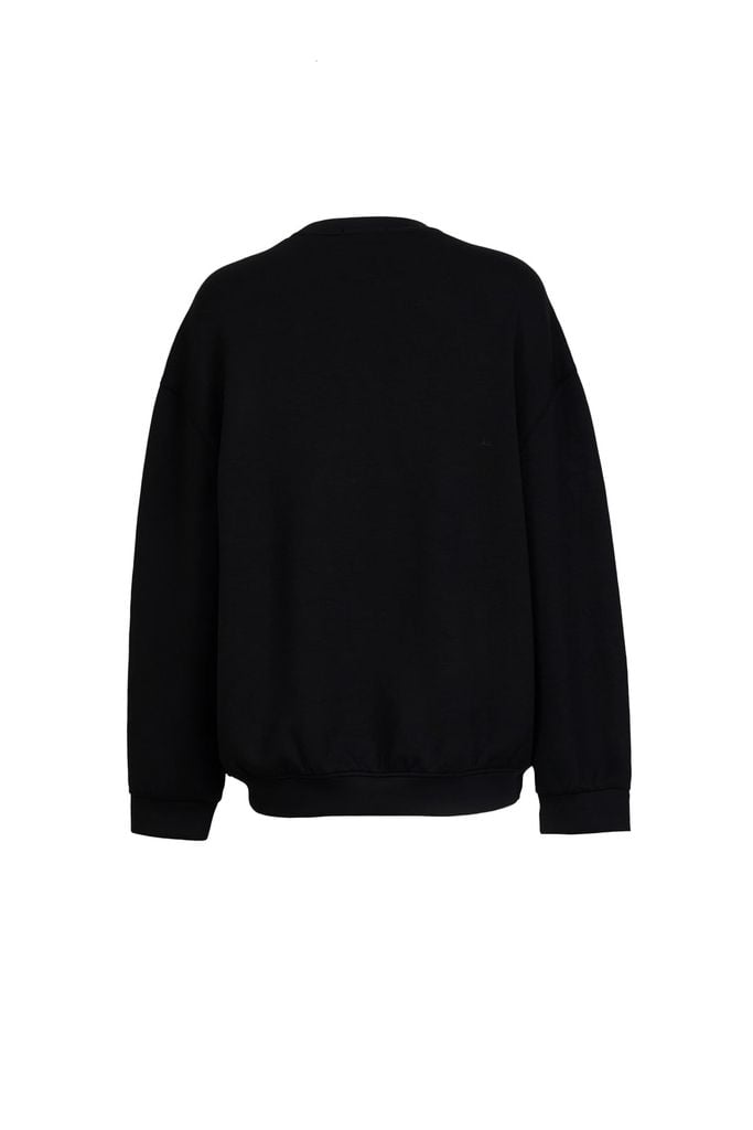 FAT9612 - Áo sweater vải cotton dáng suông cổ tròn tay rộng thân áo in hoạ tiết thời trang - JAN.