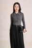 FQD51231 - Quần dài công sở vải thô dáng bomber ống rộng thời trang khoá thân trước - PANTIO
