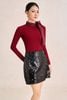FJN9771 - Chân váy ngắn dạo phố vải sequin dáng A cạp liền khoá thân sau ( có lót ) - PANTIO