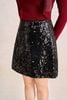 FJN9771 - Chân váy ngắn dạo phố vải sequin dáng A cạp liền khoá thân sau ( có lót ) - PANTIO